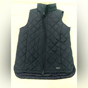 Lands' End Feather Free Navy Quilted Vest - S Tall